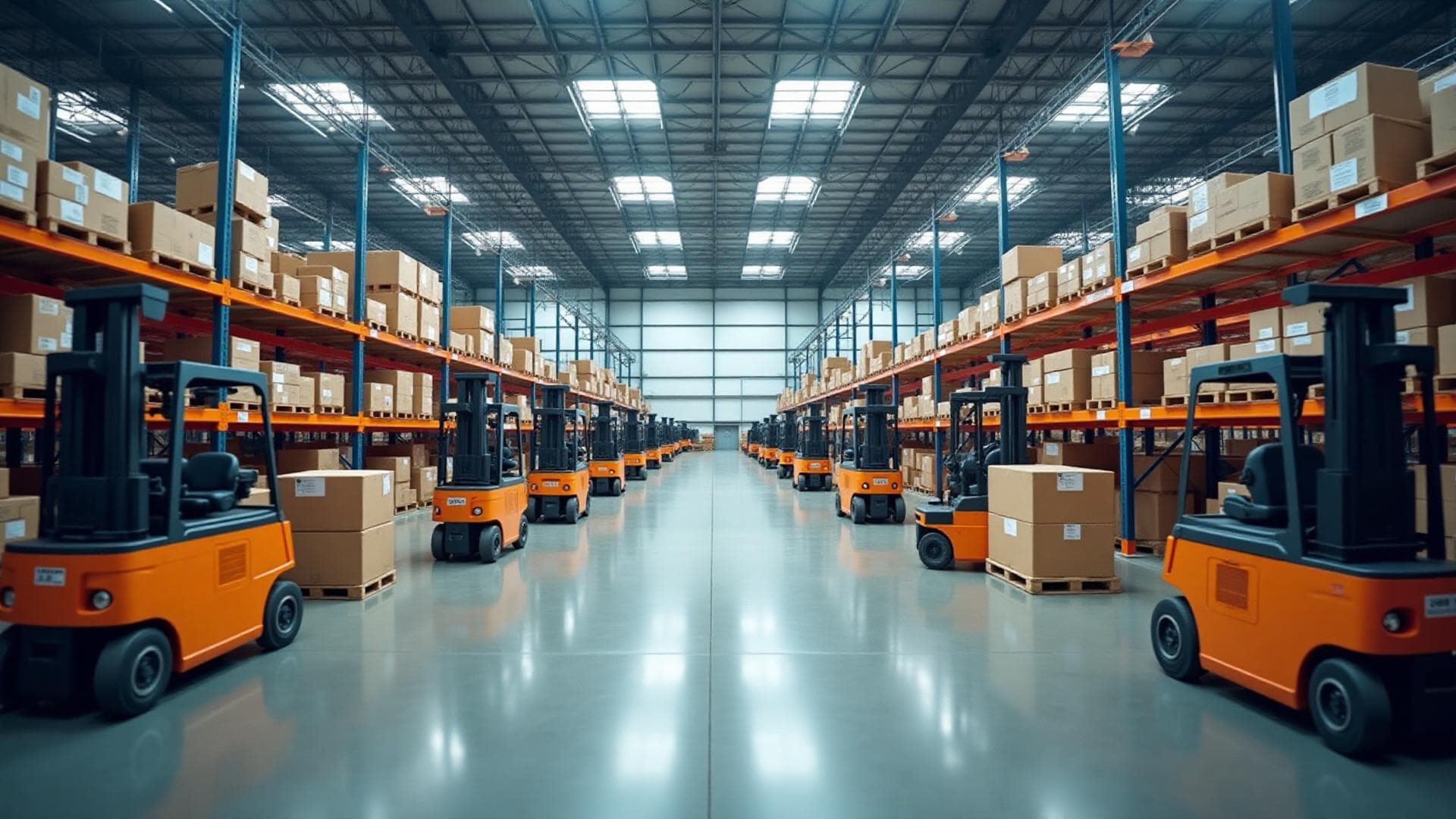 Modern warehouse with efficient logistics operations